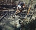 Loowit Loop Ridding up a Creek Bed